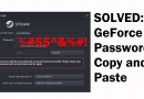 Solved:  GeForce Steam Password Copy-and-Paste